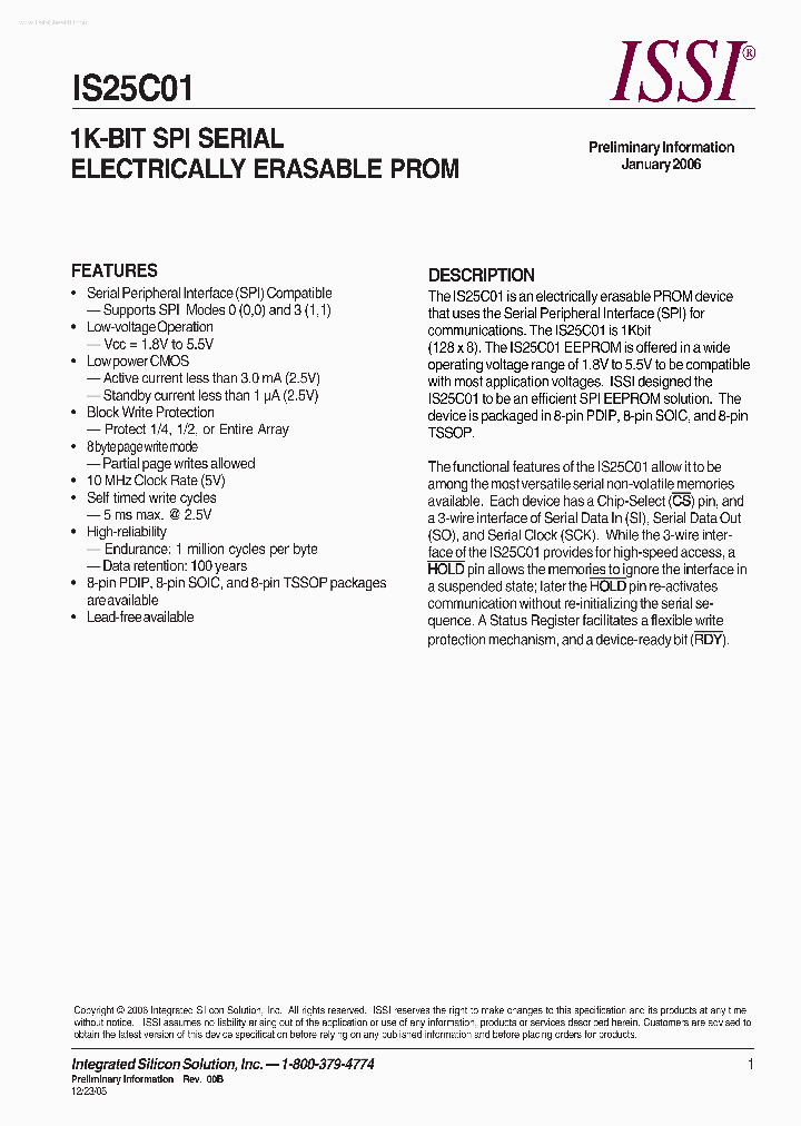 IS25C01_6581173.PDF Datasheet