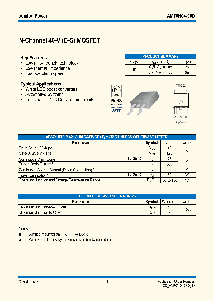 AM70N04-06D_6583603.PDF Datasheet