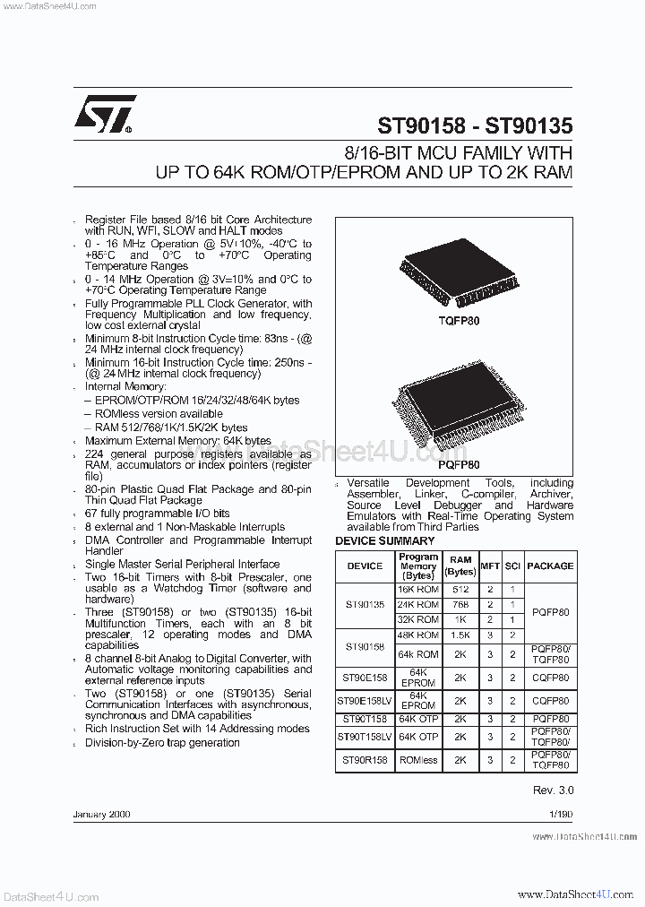ST90E158_6583383.PDF Datasheet