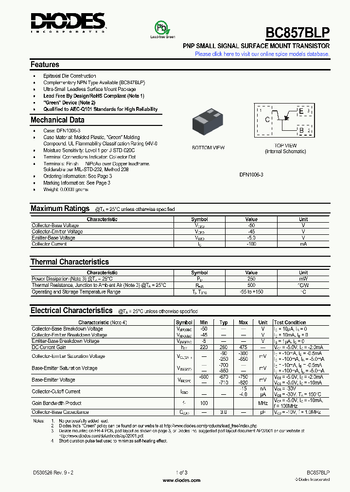 BC857BLP1_6600559.PDF Datasheet