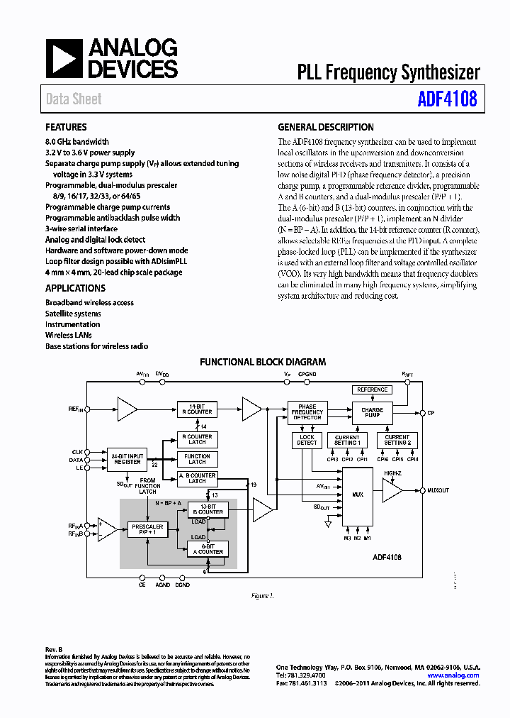 EVAL-ADF4108EBZ1_6601009.PDF Datasheet