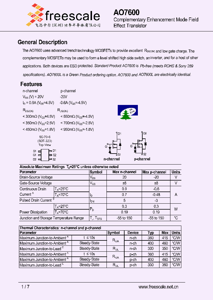 AO7600_6603389.PDF Datasheet