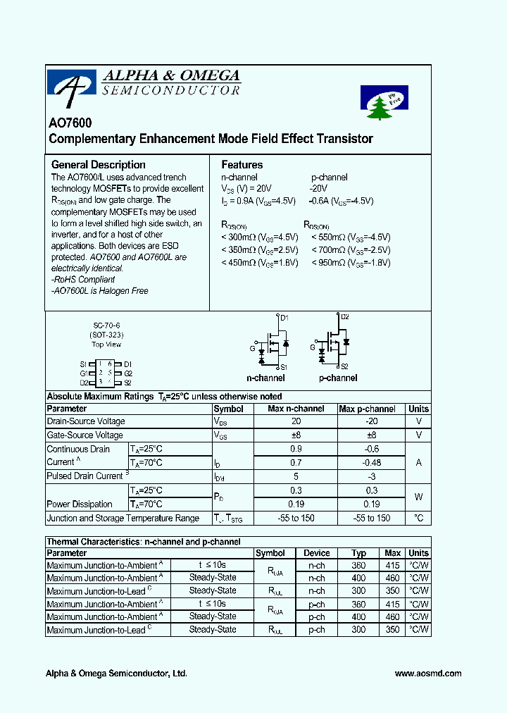 AO7600_6603390.PDF Datasheet