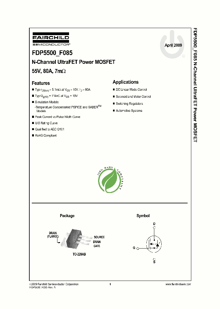 FDP5500_6606691.PDF Datasheet