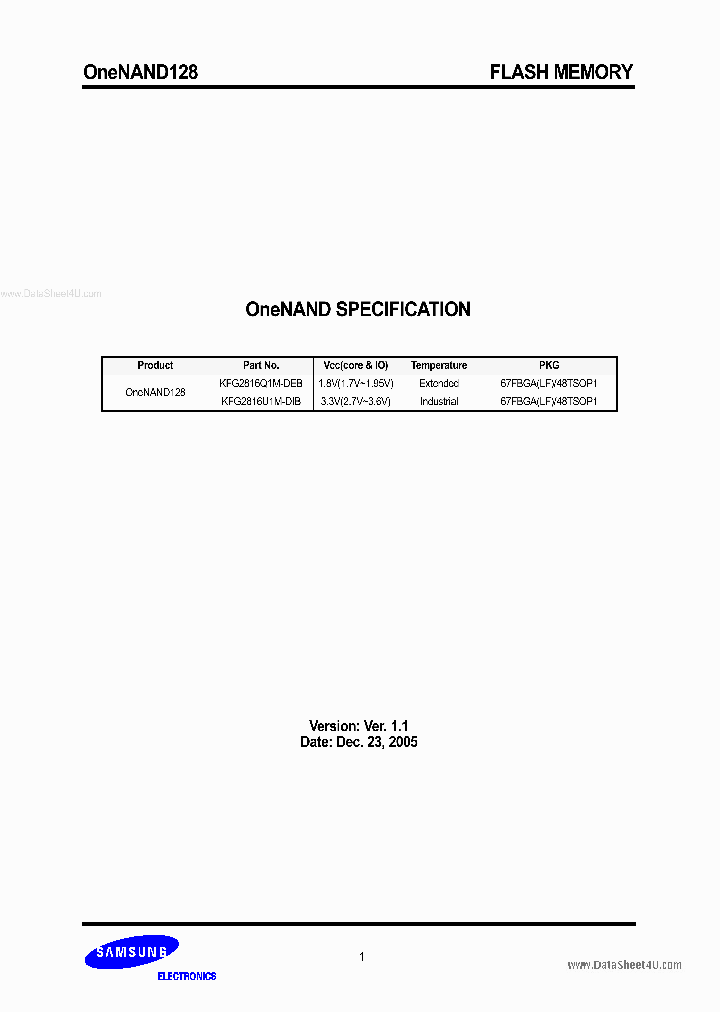 KFG2816Q1M-DEB_6608954.PDF Datasheet