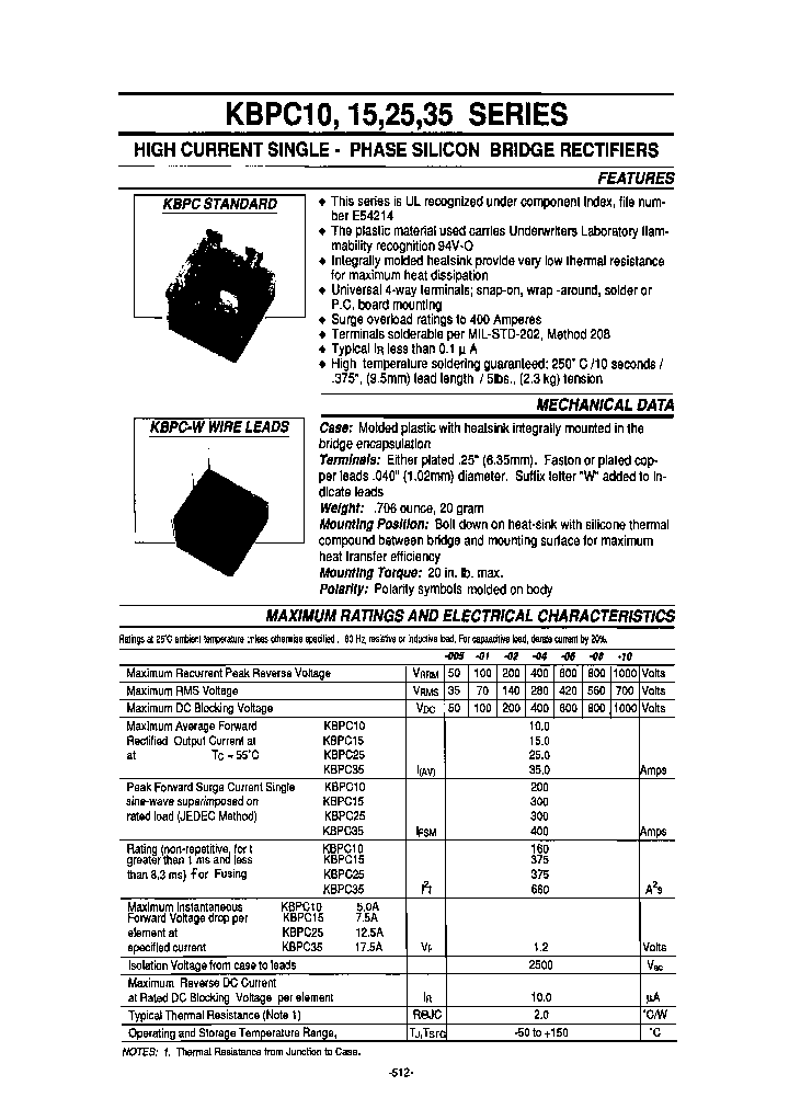 KBPC10-005W_6619489.PDF Datasheet