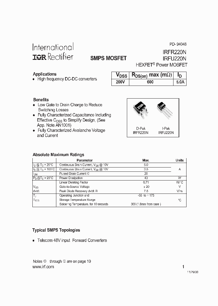IRFR220N_6617743.PDF Datasheet