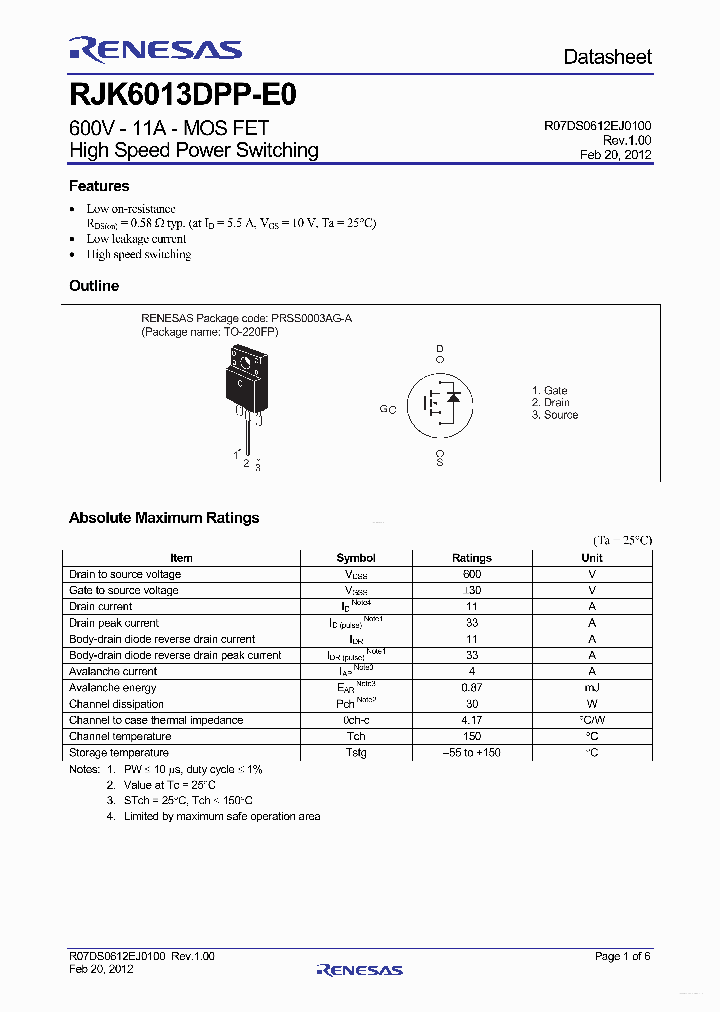 RJK6013DPP-E0_6674152.PDF Datasheet