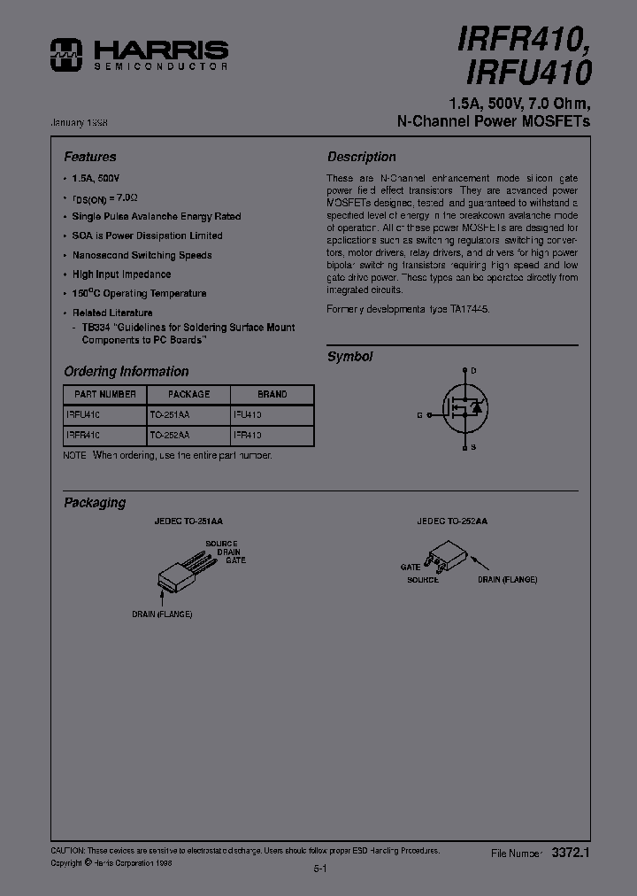 IRFR410_6631265.PDF Datasheet