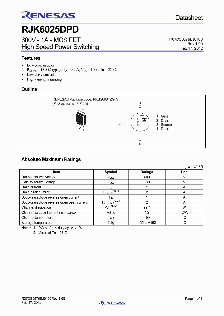 RJK6025DPD_6674158.PDF Datasheet