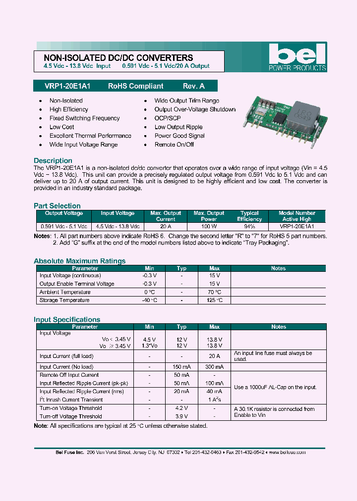 VRP1-20E1A1_6630912.PDF Datasheet