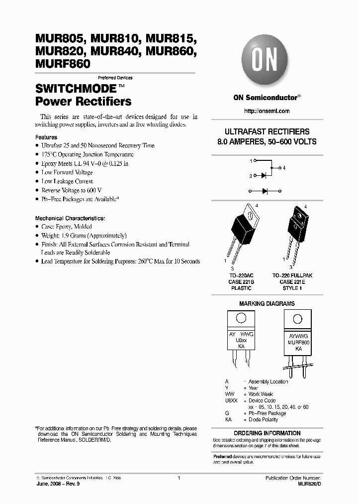 ONSEMICONDUCTOR-MURF860G_6636116.PDF Datasheet