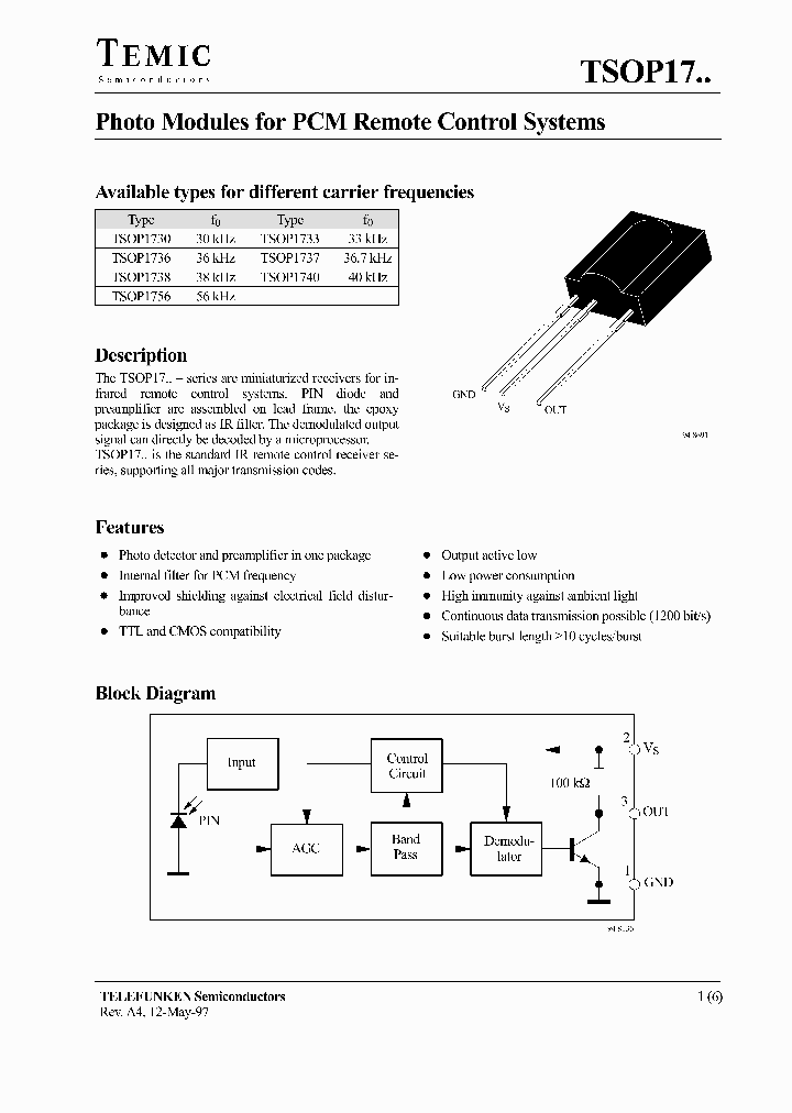 TSOP1730_6632842.PDF Datasheet