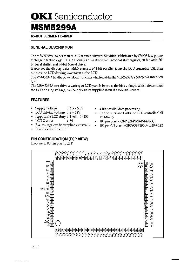 MSM5299AGS-VIK_6637576.PDF Datasheet