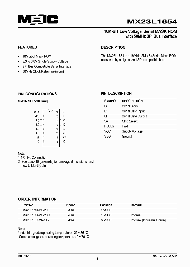 MX23L1654MC-20_6643162.PDF Datasheet