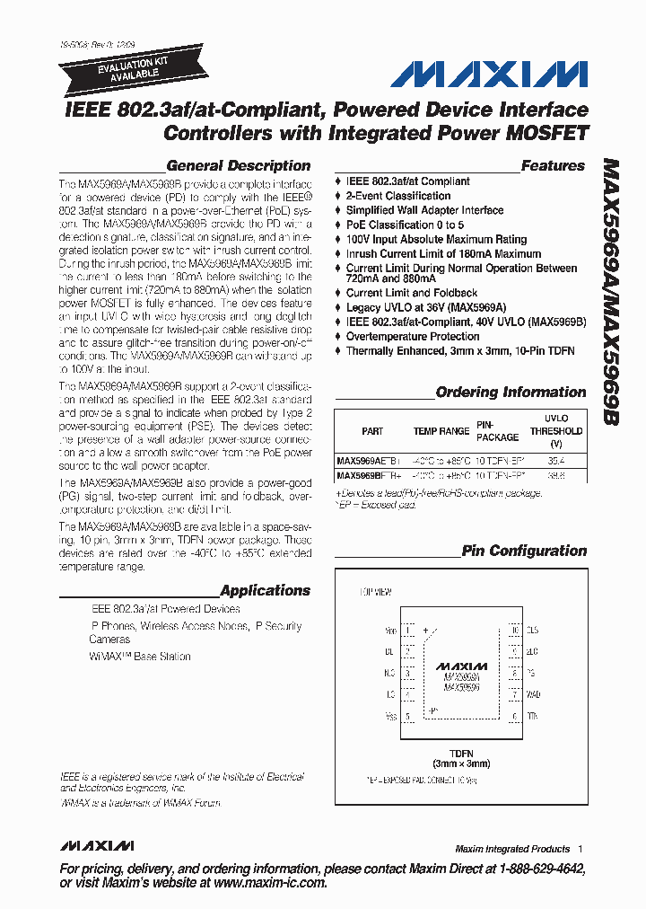 MAX5969BETB_6643089.PDF Datasheet