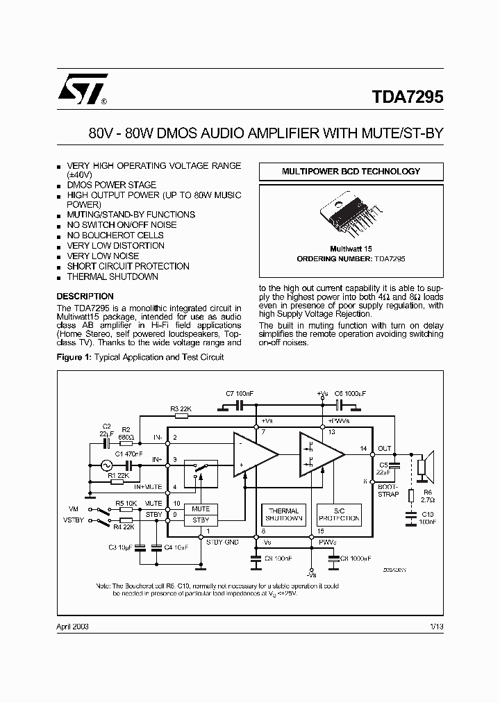 TDA7295_6643079.PDF Datasheet