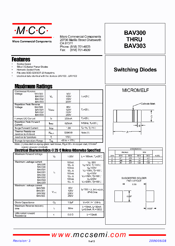 BAV301P_6655108.PDF Datasheet
