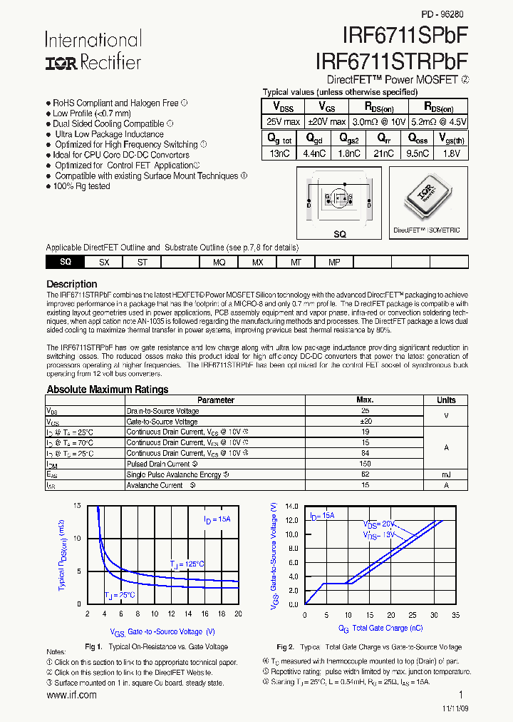 IRF6711STRPBF_6659283.PDF Datasheet