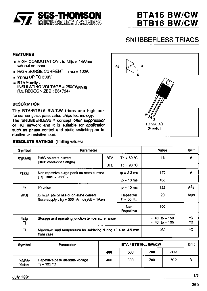 BTB16-700CWF2_6667253.PDF Datasheet
