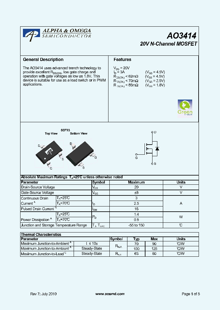 AO3414_6824102.PDF Datasheet
