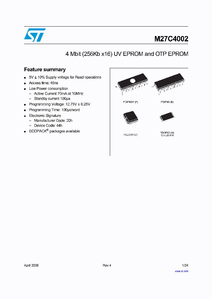 M27C4002-60XF6TR_6673673.PDF Datasheet