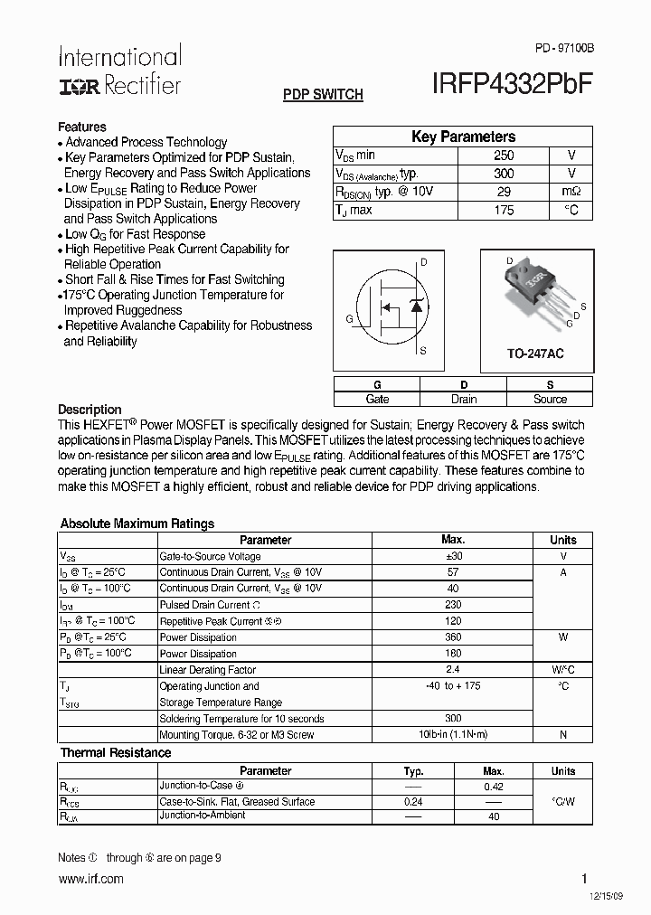 IRFP4332PBF_6674548.PDF Datasheet