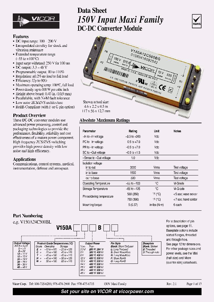 V150A15H500BS2_6675007.PDF Datasheet