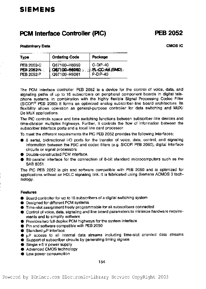 PEB2052N_6674274.PDF Datasheet