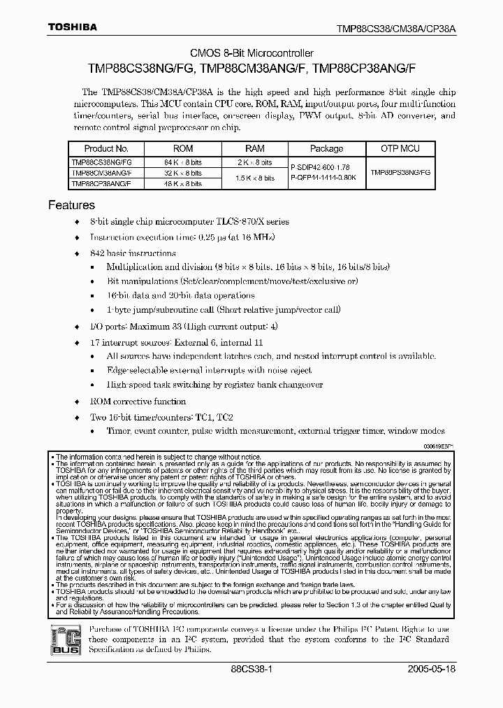 TMP88CM38AFG_6677604.PDF Datasheet