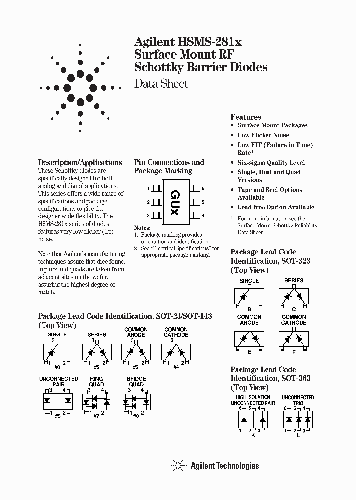 HSMS-281E-BLKG_6676348.PDF Datasheet