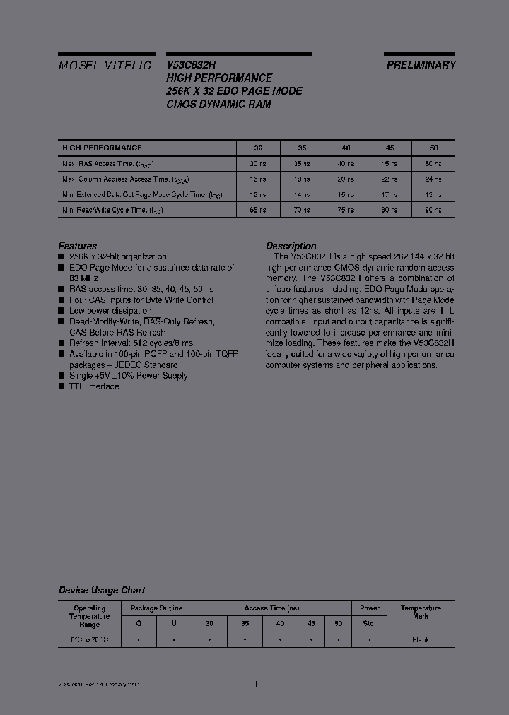 V53C832HU50_6680264.PDF Datasheet