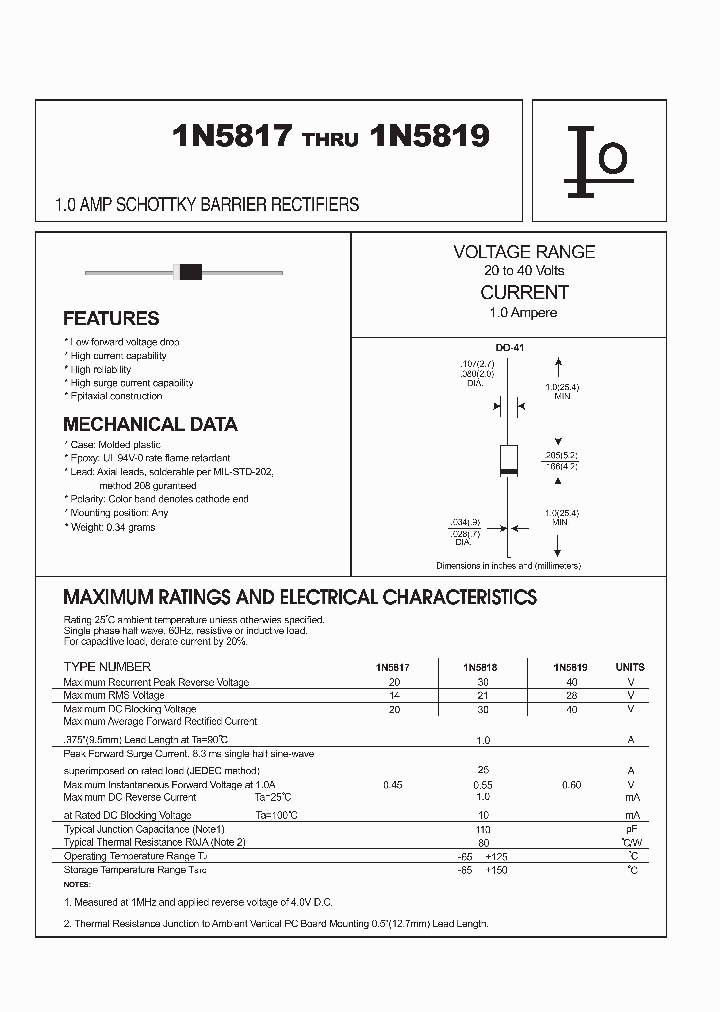 BYTES-1N5817_6684101.PDF Datasheet