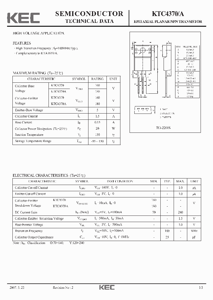 KTC4370A_6680627.PDF Datasheet