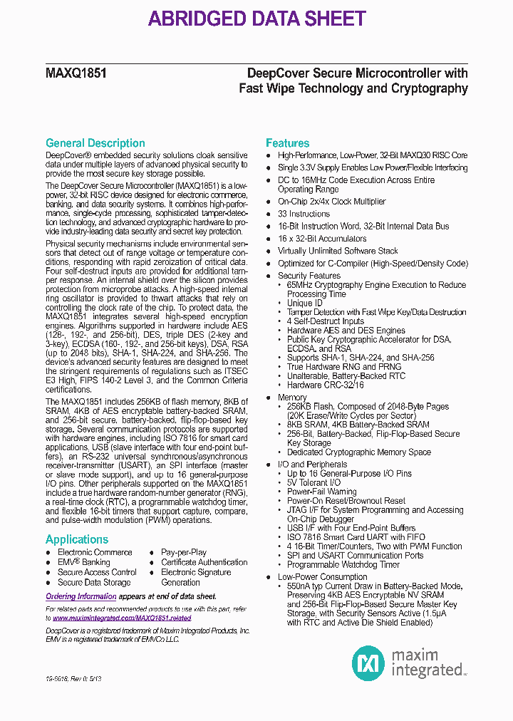 MAXQ1851_6872251.PDF Datasheet