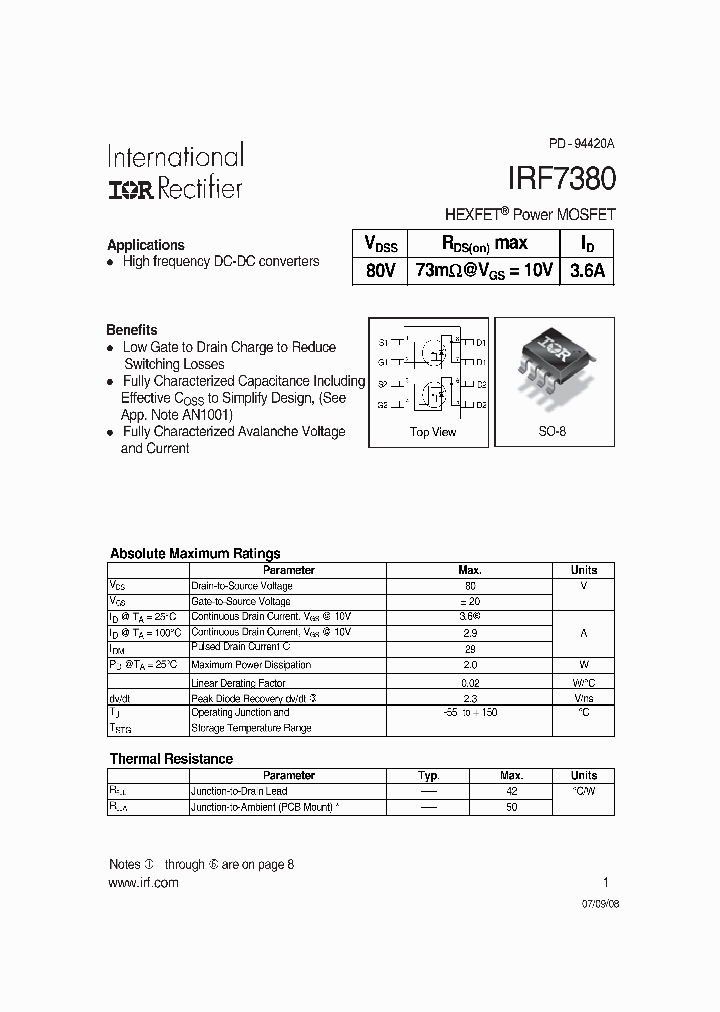 IRF7380_6694136.PDF Datasheet