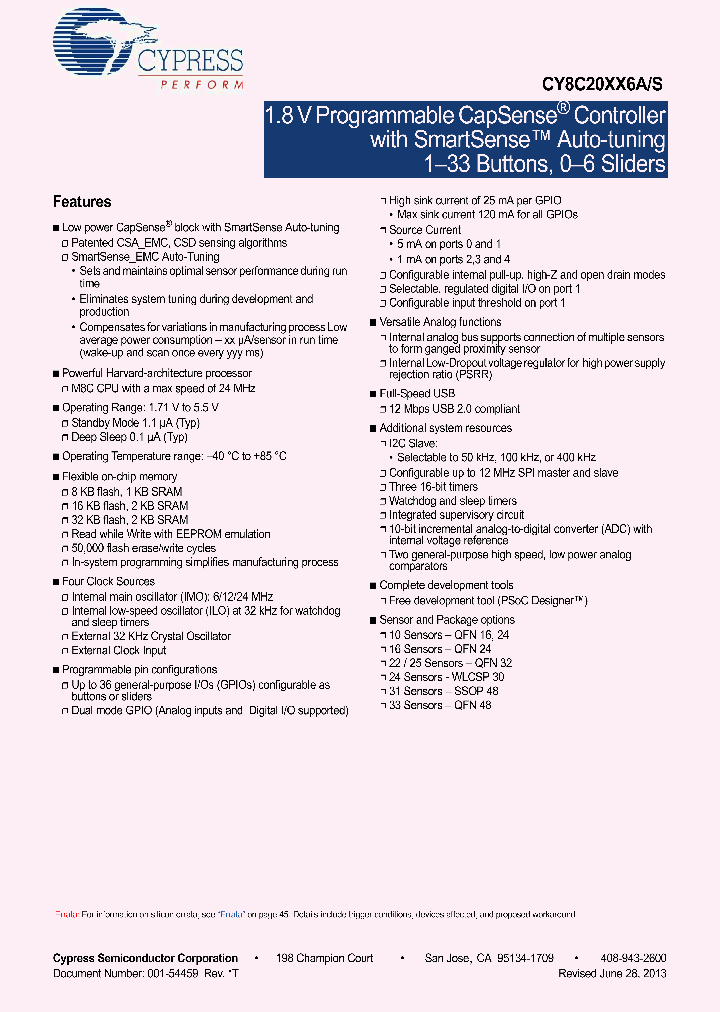 CY8C20766A-24FDXC_6904025.PDF Datasheet