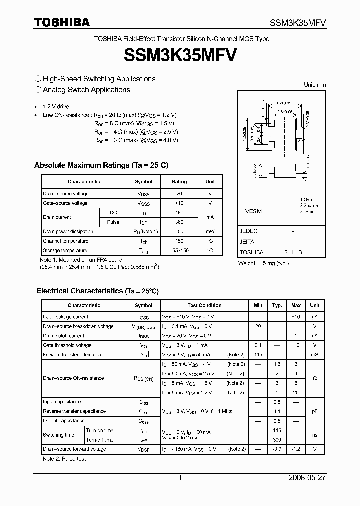 SSM3K35MFV_6697548.PDF Datasheet