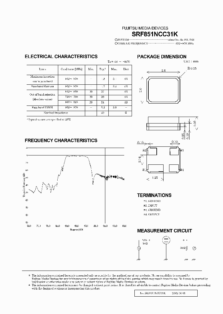SRF851NCC31K_6699059.PDF Datasheet