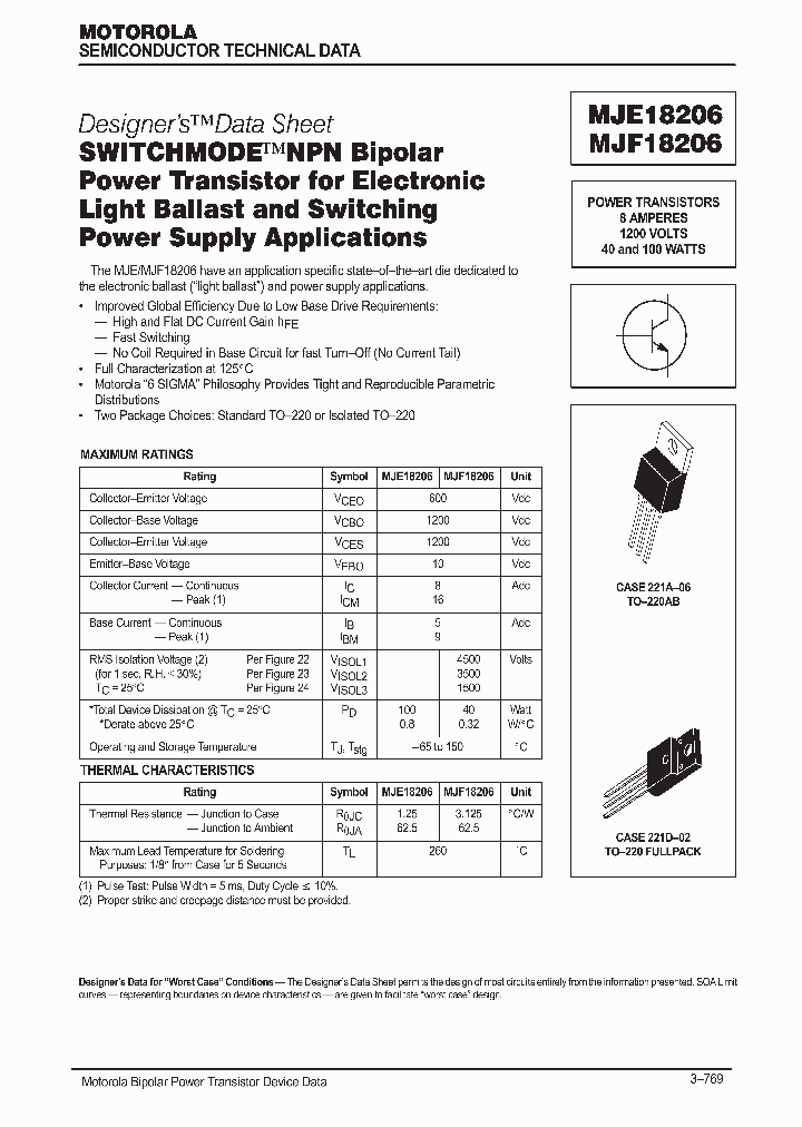 MJE18206BC_6697160.PDF Datasheet