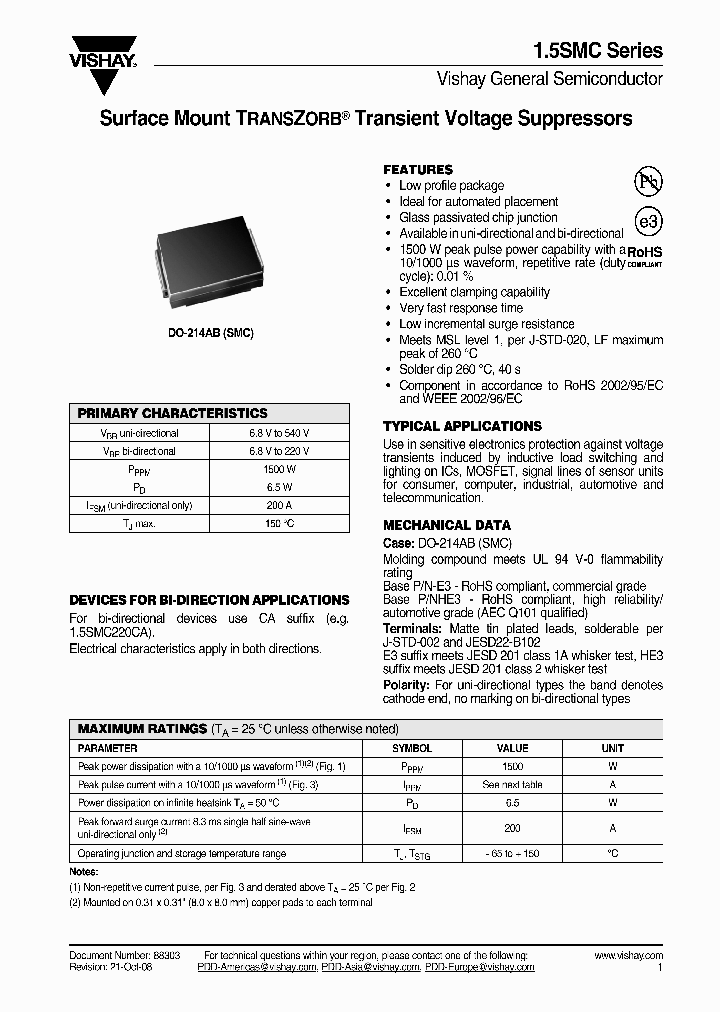 15SMC68A-E357T_6702300.PDF Datasheet