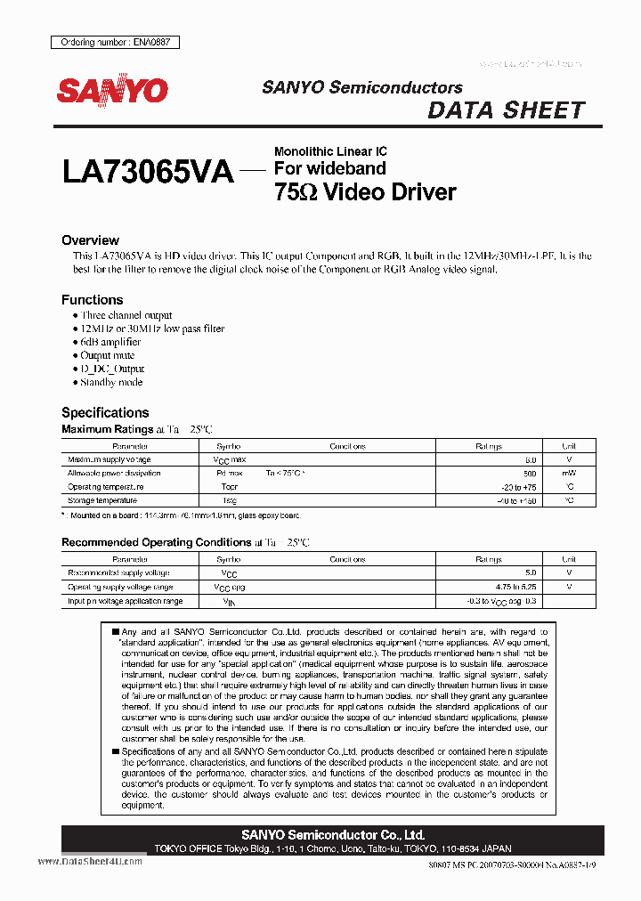 LA73065VA_6916565.PDF Datasheet
