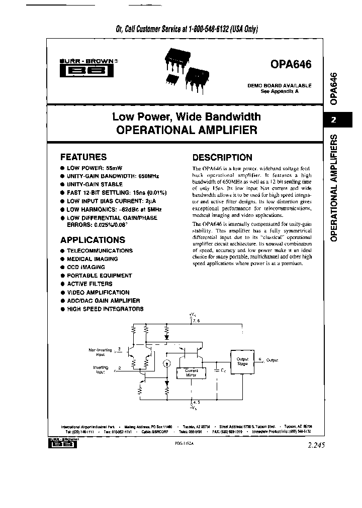 OPA646H_6703450.PDF Datasheet