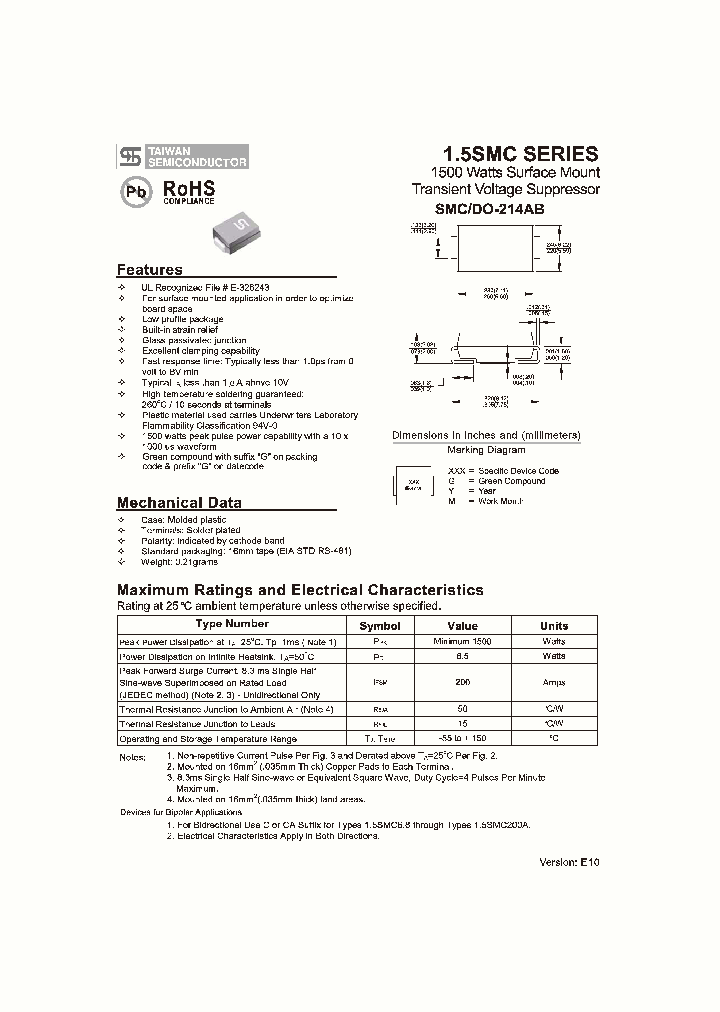 15SMC180CA_6708740.PDF Datasheet