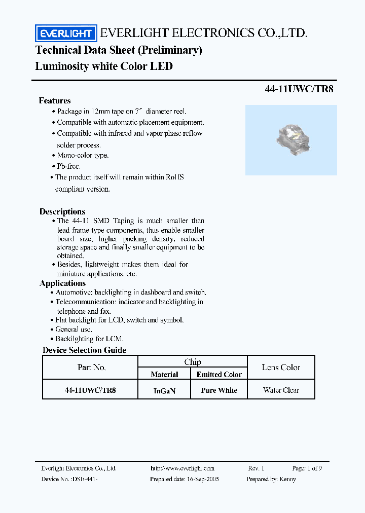 44-11UWCTR8_6710112.PDF Datasheet