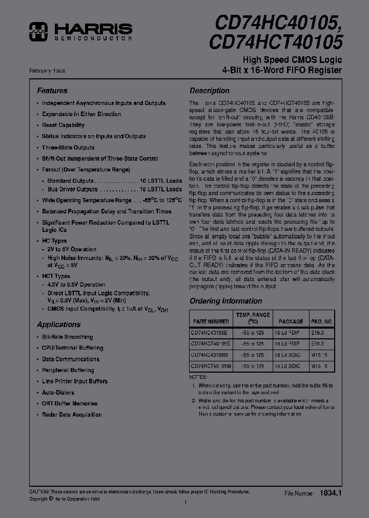 CD74HC40105E_6708300.PDF Datasheet