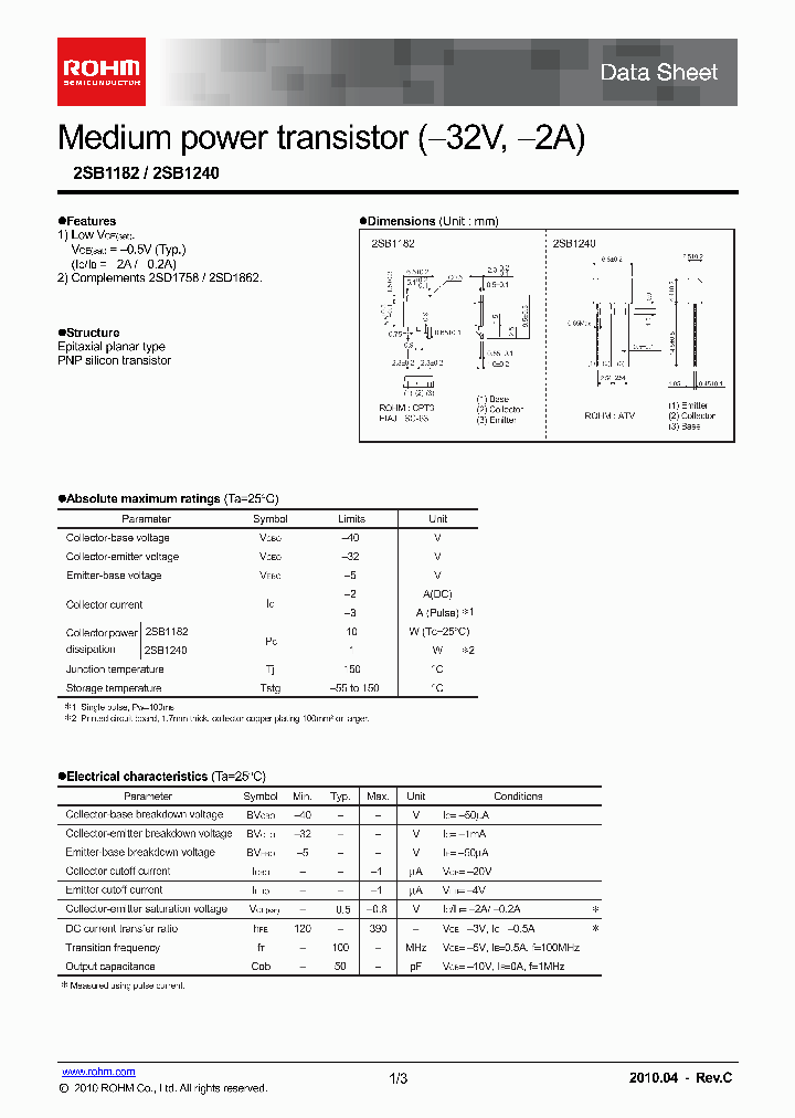 2SB1182_6933010.PDF Datasheet