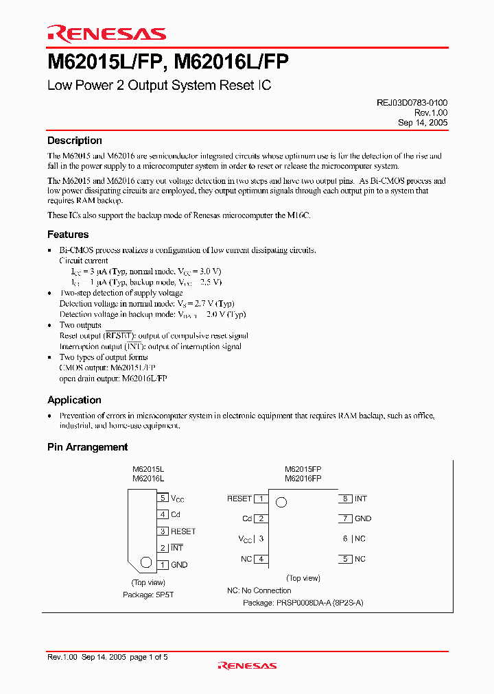 M62015FP_6933147.PDF Datasheet