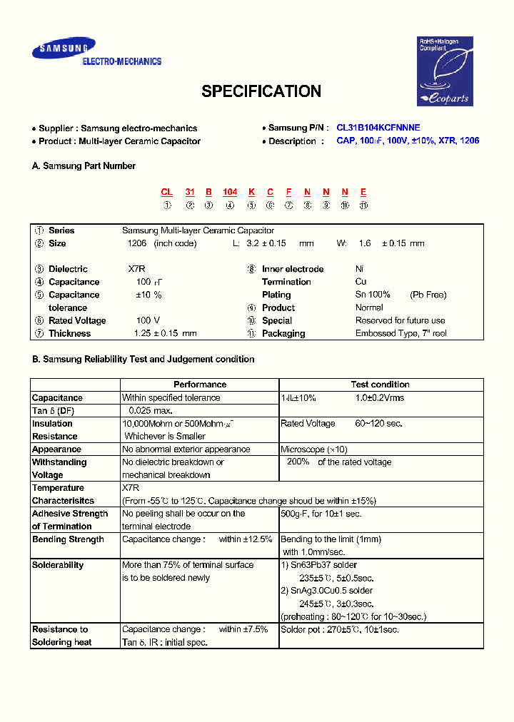 CL31B104KCFNNNE_6933150.PDF Datasheet