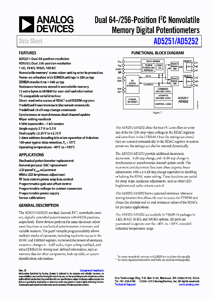AD5251BRU1_6933692.PDF Datasheet
